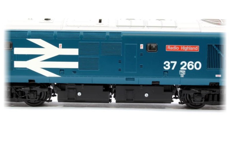 Bachmann 35-309SFX - Class 37/0 Centre Headcode 37260 'Radio Highland' BR Blue (Large Logo)